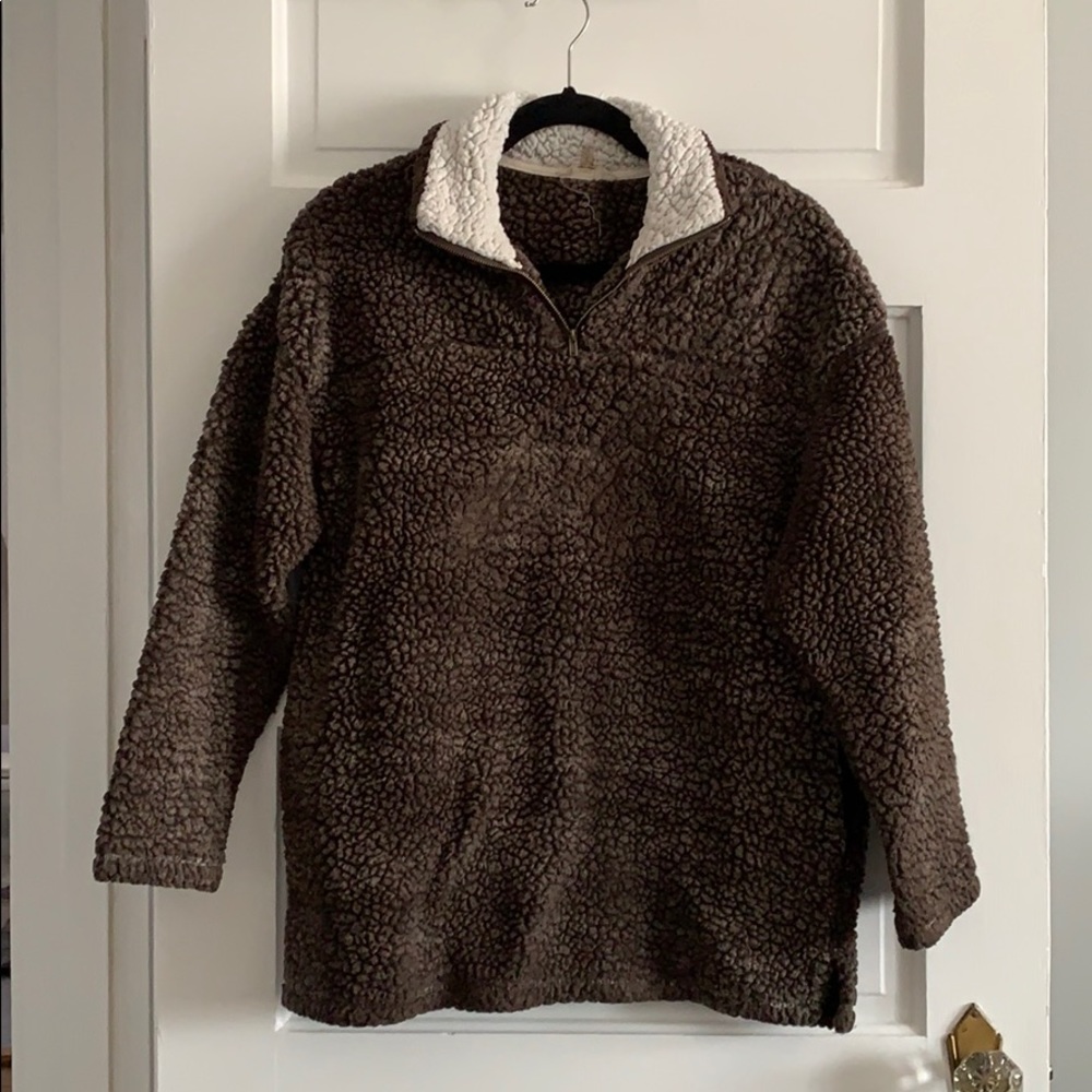 Altar'd State Sherpa, brown and white, size small